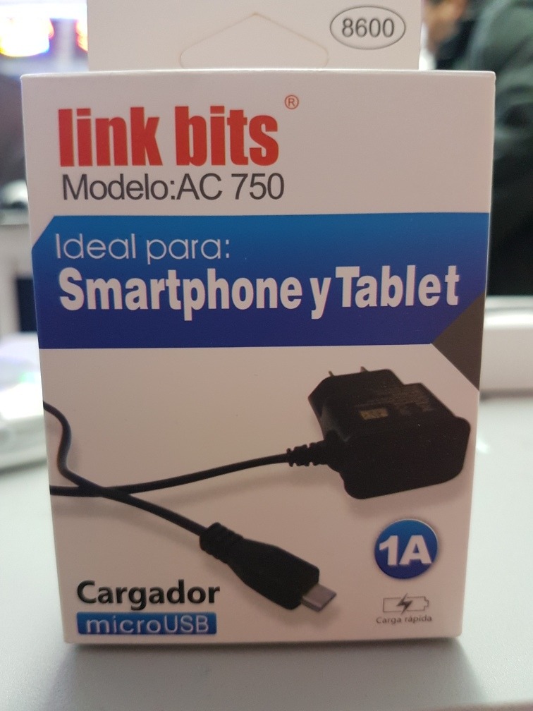 CARGADOR LINK BITS MICRO USB 1000MA